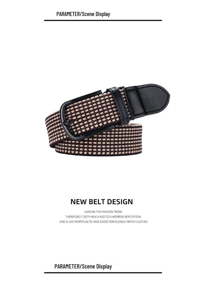 Men's Tactical Nylon Pin Buckle Belt - Woven Leather for Outdoor & Workwear