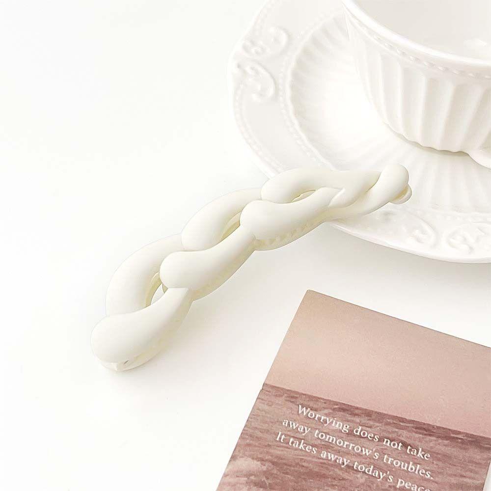 Frosted Plastic Banana Clip Korean Style Cross Matte Hair Clip Crab Barrettes Hair Claw Hair Twist Hair Pin Female/Girls