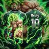 Dragon Ball 2026 Summer NO.10/7 Broly Anime T-Shirt Adult Men's 3D Printed Football Jersey T-Shirt Kids Special Jersey Y2k