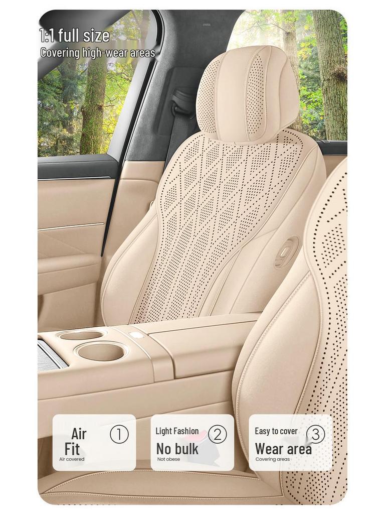 Wenjie M9 Suede Perforated All-Season Seat Cushions