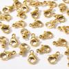 50Pcs Rainbowblacksilvergoldrose Gold Color Stainless Steel Lobster Clasps Accessories For Jewelry Making Supplies Materials