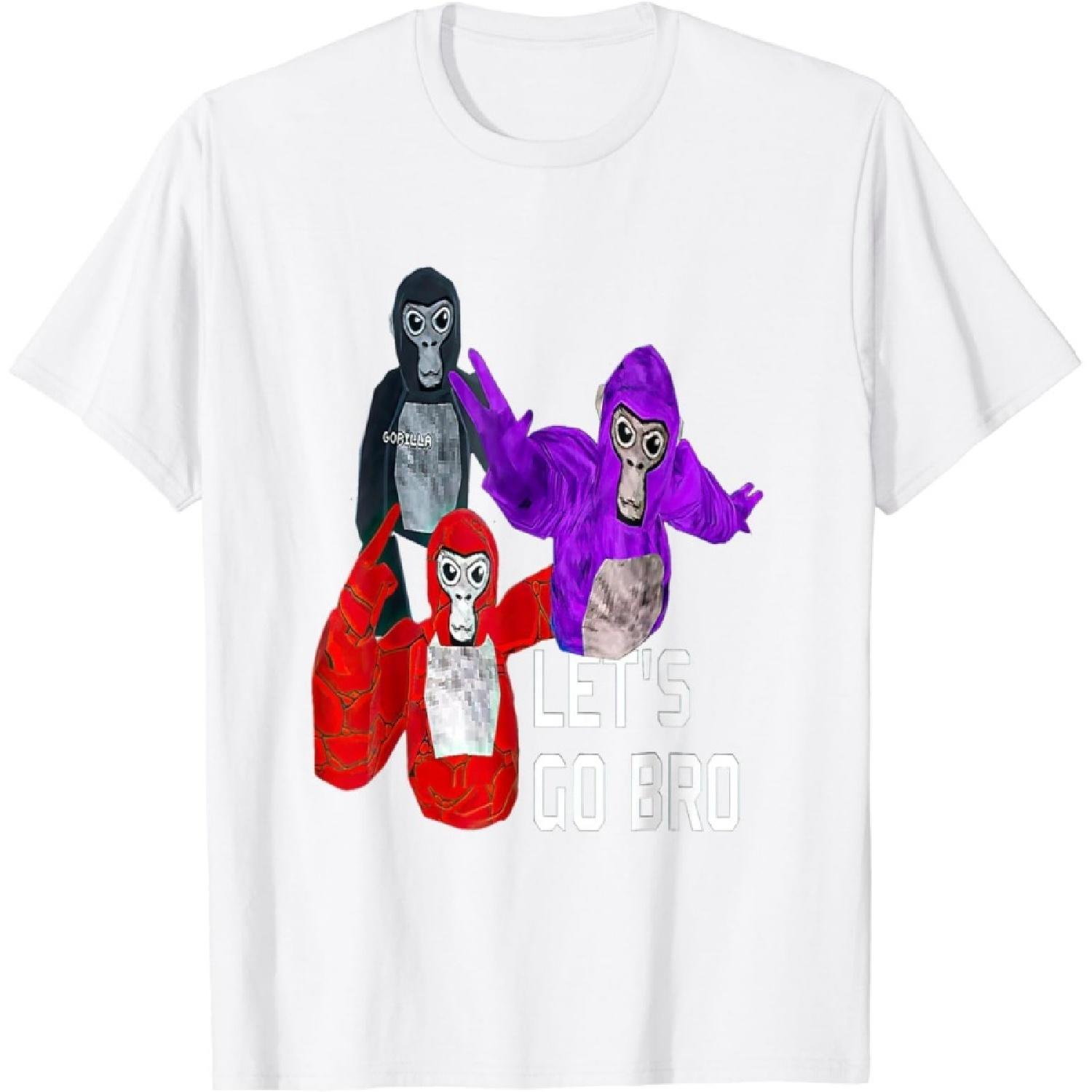 Eledvb Иди сюда, братан Игровая футболка Gorilla Tag для футболки XXXXXL белый