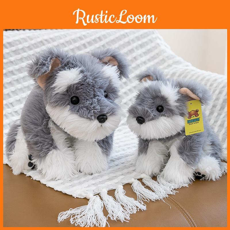 Snowing Cuddly Terrier Plush Toy With Realistic Design For Kids Bedroom Decor