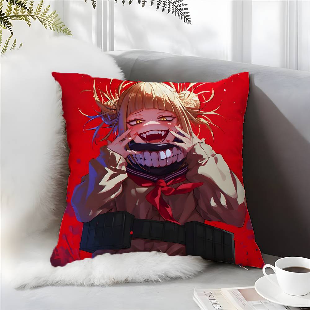 M-My Hero Academia-MT Himiko Toga Kissenbezug Komfort Sofa Bett Seidig Elegant Versteckter Reißverschluss Kissenkissenbezug