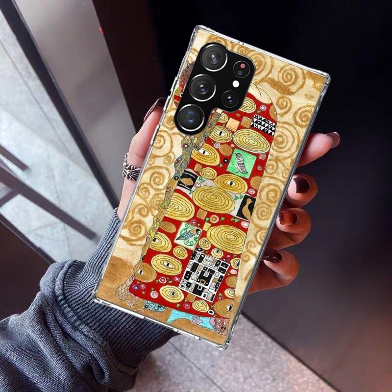 Kiss by Gustav Klimt Desig Phone Case For Samsung Galaxy S23 S24 S25 Edge S26 Ultra S22 + S21 Plus S20 FE Cover Silicone Print S