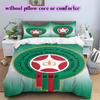 Morocco National Football Team Pattern Bedding,Quilt Set Quilt Cover Pillowcase Home Birthday Gift (1*duvet Cover+2*pillowcase,without Core)