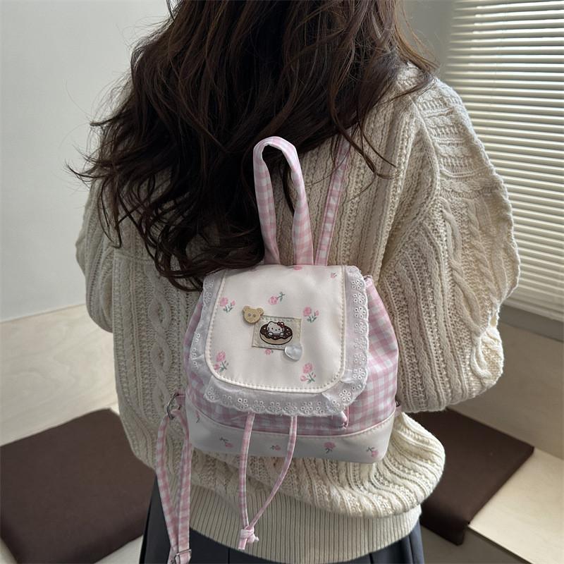 Hello Kitty Mini Girls Backpack With Sewn Details And Soft Structure For School