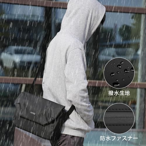 HOMIEE Men's Shoulder Bag, Messenger Bag, Waterproof, Lightweight, Body Bag, Shoulder Bag, Crossbody Bag, Chest Bag, 2-Way, Sports, Commuting, Travel,