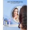Mini Portable Fan - Rechargeable Handheld Fan, 3 Speeds Personal Small Hand Gifts for Travel Essentials, Lash, Makeup, Eyelash,