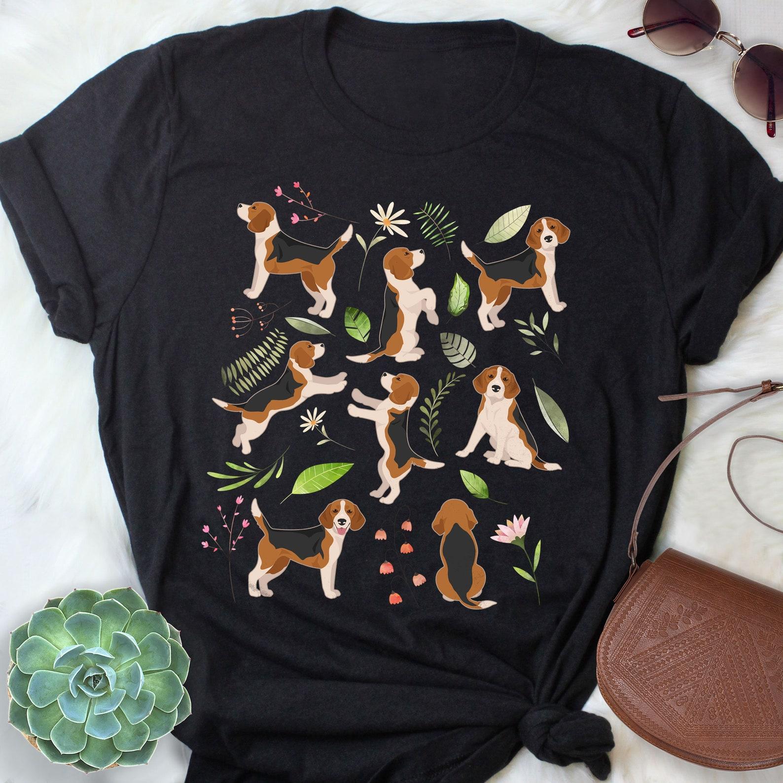 Beagle Shirt, , , Funny Dog Lover Gift, Cute Tri Color Beagle T-shirt, Tricolor Pet Tee, Beagle Mom, Dog Dad, Gift For Him, Her, Top 150