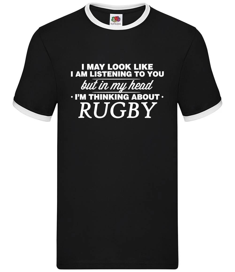 My Tête I M Thinking About Rugby - Hommes Contraste - Lecteur Ligue Union Drôle S