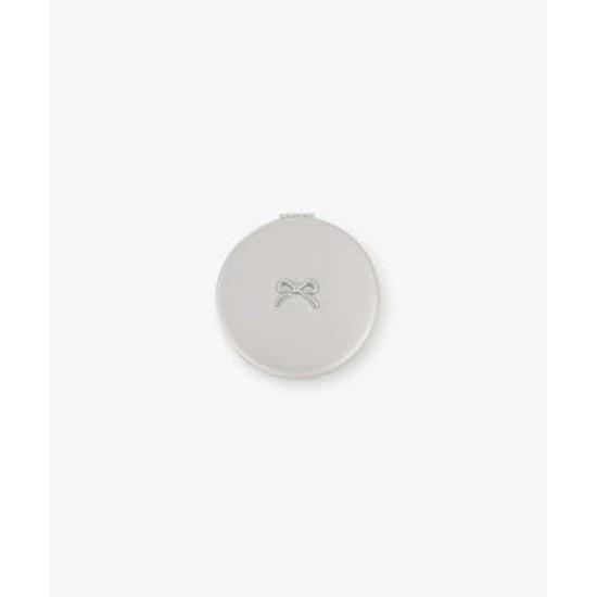 AfternoonTea LIVING Makeup Box FD53 Ribbon Compact Mirror Silver