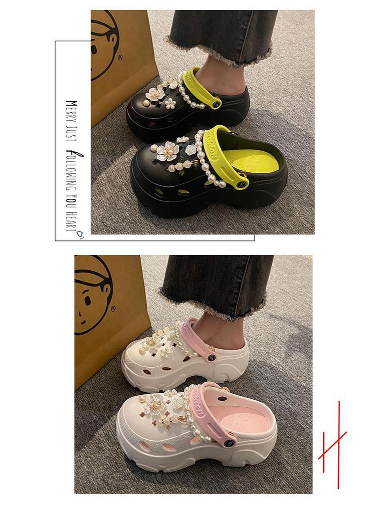 Женские летние шлепанцы на толстой подошве, нескользящие, для дома/улицы