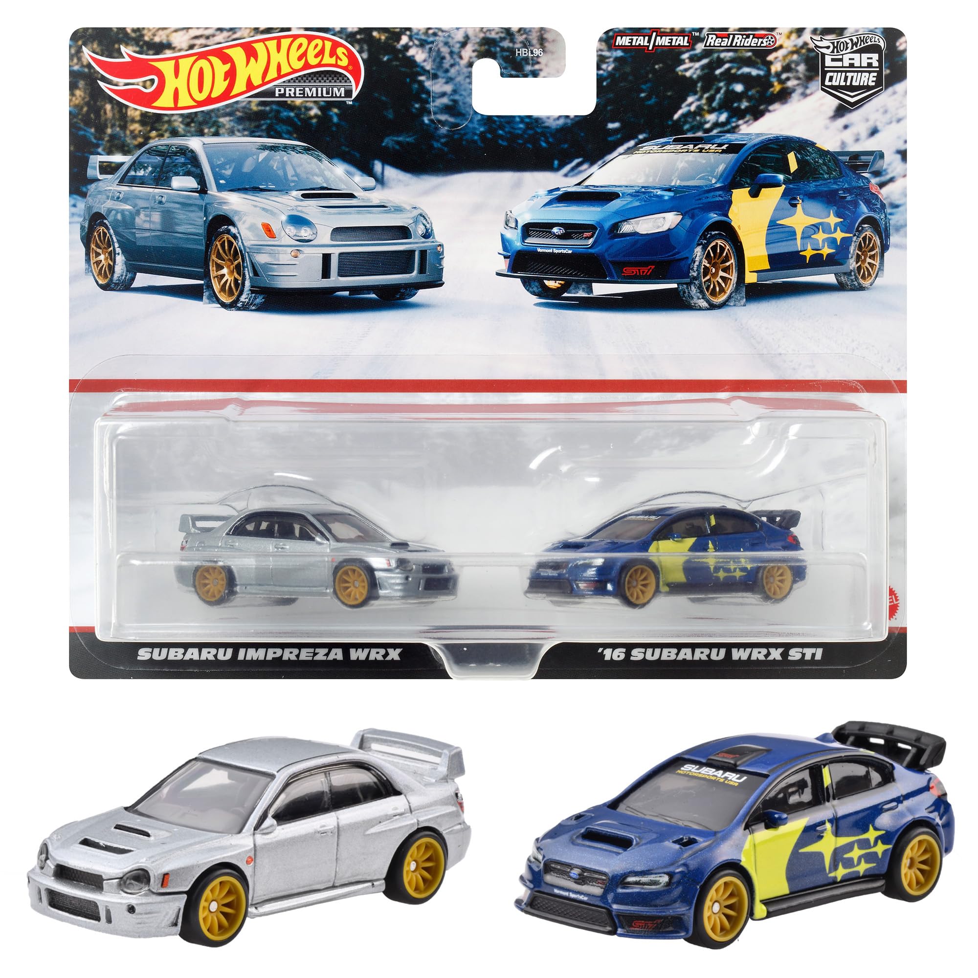 

Hot Wheels Premium 2 Pack Subaru Impreza WRX Subaru WRX STI 2016 года и HKF60 / 16 [Мини-кар] [3 вверху]