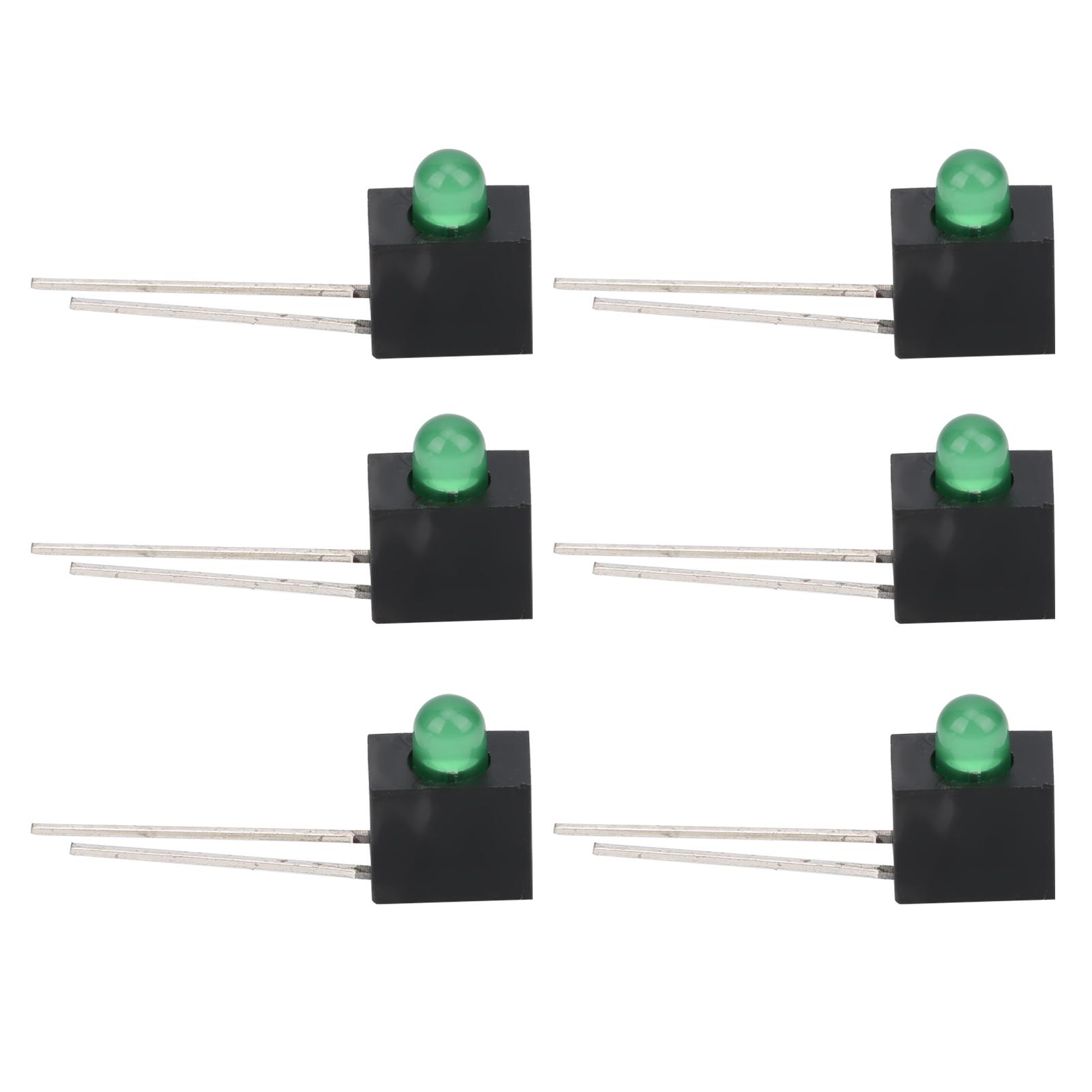 

100Pcs LED Holder 3mm Lampshade 90 Degree Bend with Light Industrial Control ComponentsGreen Light світло-зелений колір