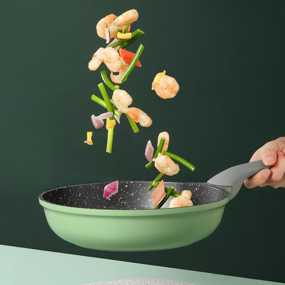 COOKER KING Medical Stone Pan Non-Stick Frying Pan Low Oil Smoke Pan Household Applicable To Gas Stove Steak Frying Pan