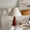 Pre-owned Solid Wood Table Lamp - Wabi-Sabi Style, Retro Chinese & American Bedroom Ambiance