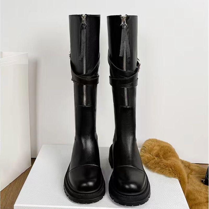 Small thick-soled high boots Children's thick-soled round head comfortable and versatile women's Martin boots 2025 spring and autumn new models