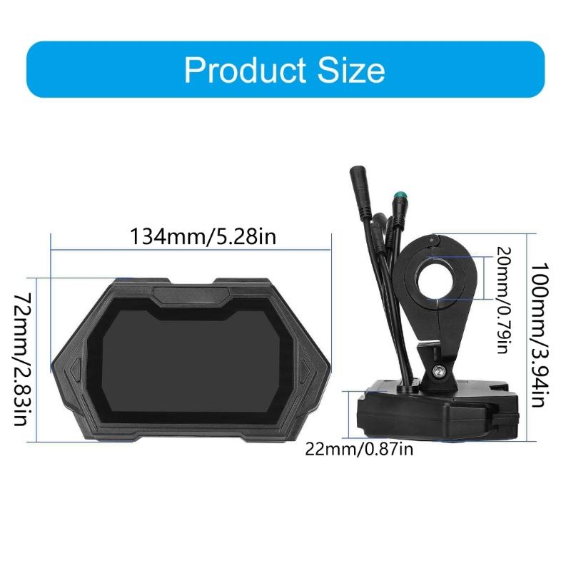 Sterke ABS Constructie Scooter LCD Snelheidsmeter met Zonlicht Leesbaar Interface & Schokbestendigheid Upgrades voor KukirinG3Pro