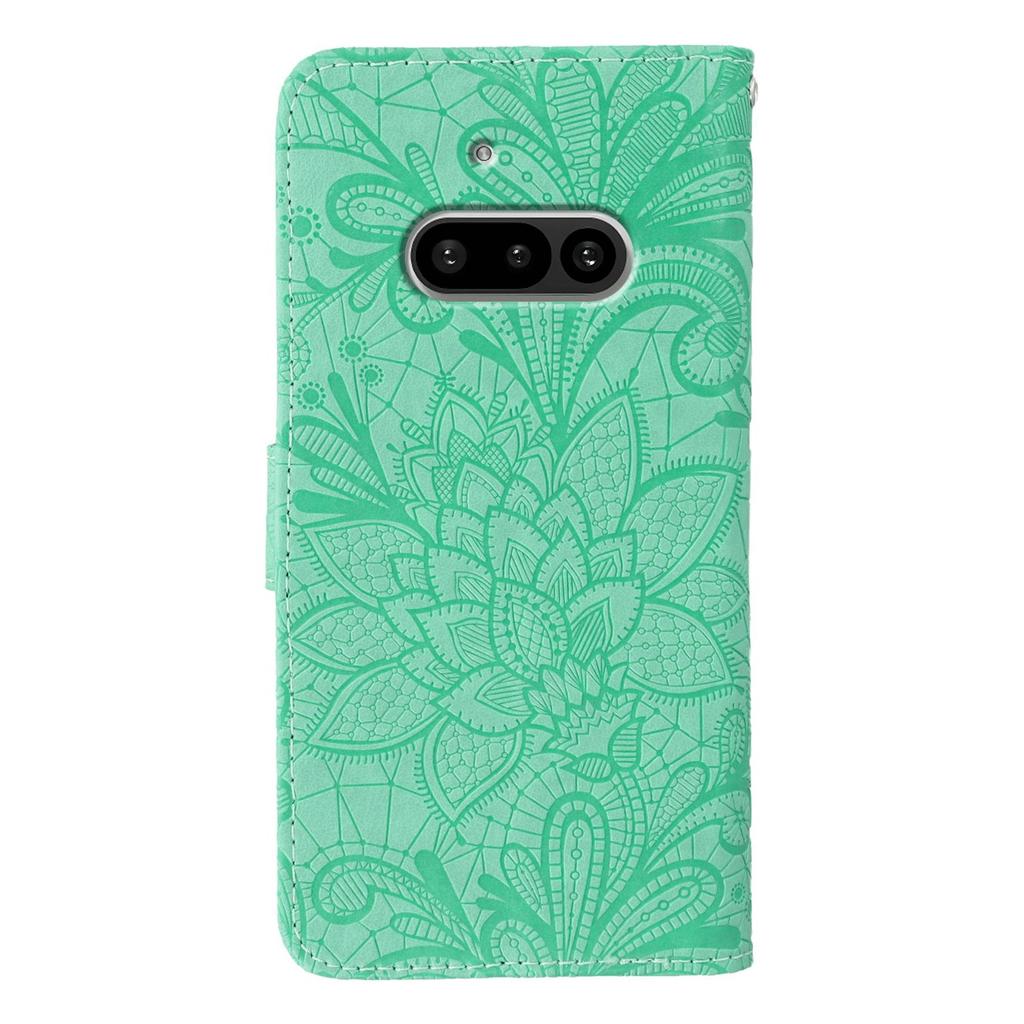 For Nothing Phone (3a) Case Lace Flowers PU Leather Flip Wallet Phone Cover