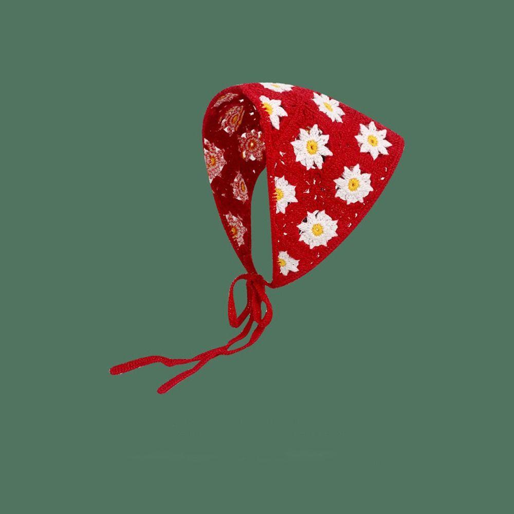 Girl Handmade Crochet Creative Triangle Headband Headband Towel Headscarf Hat Triangle Scarf