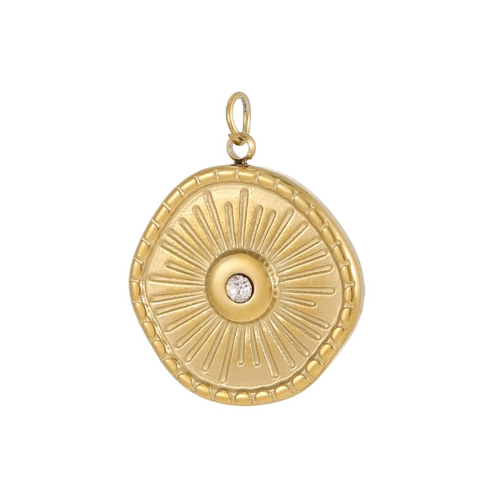 CARLIDANA DIY Baroque Zircon Heart Star Handmade Accessories Charm Stainless Steel Gold Plated Pendant Fashion Jewelry Making