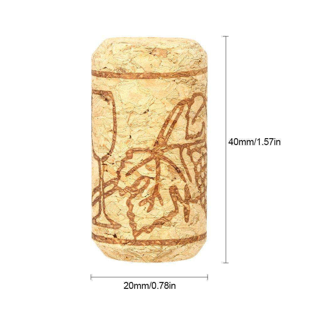 50pcs Seal Freshness Natural Cork Bottle Stopper Soft Wood Cork Leakproof Design Oak Wine Corks Wine Bottle Corks Bar