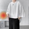 High Quality Men Oversized Ice Silk T Shirts Summer Mens Half Sleeve Fashions Harajuku T-Shirt Male Solid Color Daily Tees