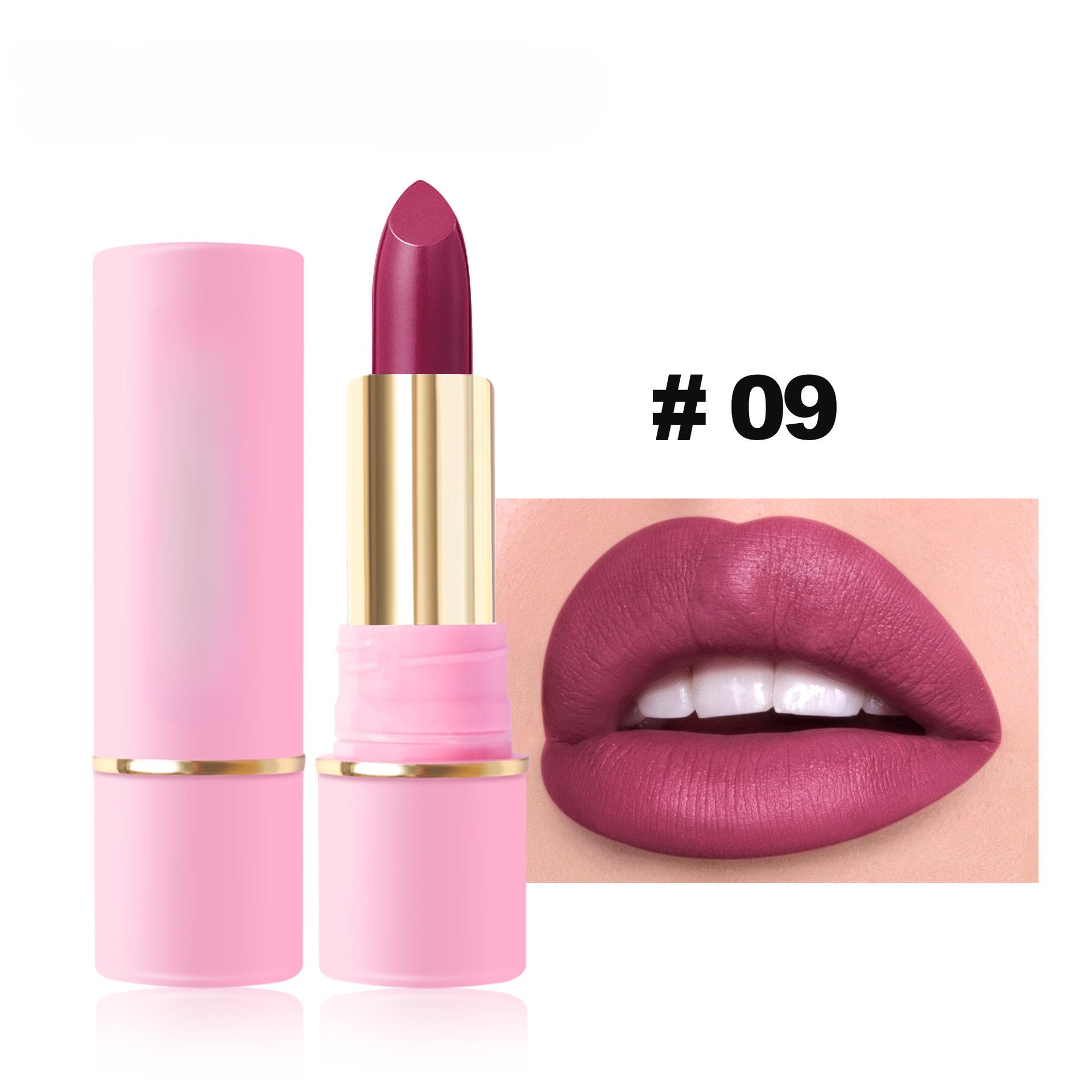 

Стойкая антипригарная губная помада красного цвета, 10 цветов, одинарная матовая помада, увлажняющая