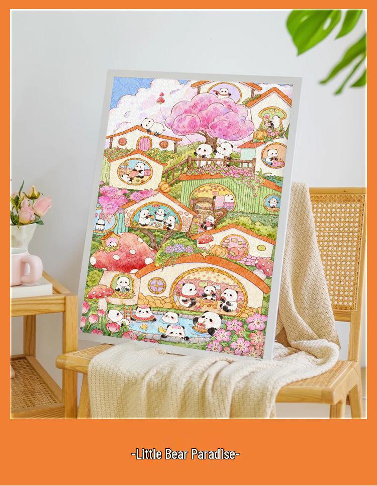 1000-Piece Challenging Plastic Puzzle for Adults – World Famous Paintings Edition with Original Illustrations for Relaxation