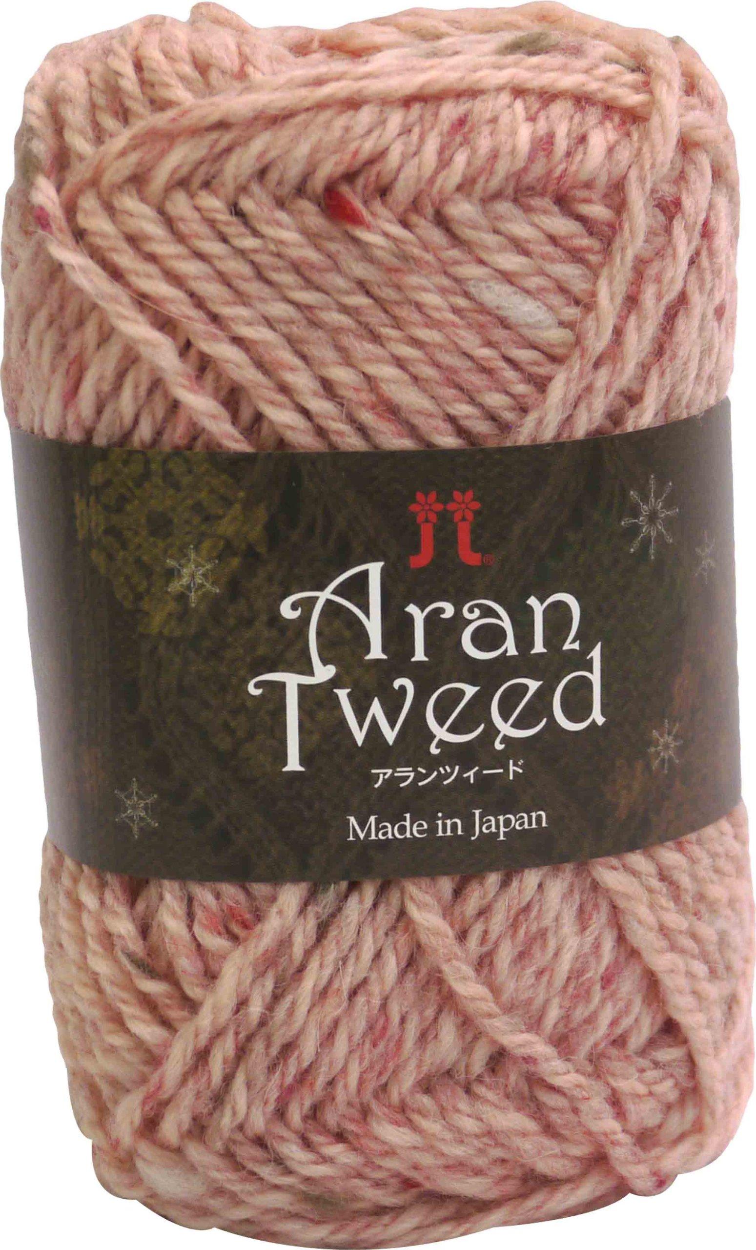 

Hamanaka Aran Tweed Wool Thick Pink 40g 82m set 2147 col.5 Approx. 5-ball