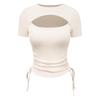Unisex Sommer Sport-T-Shirt mit Kordelzug