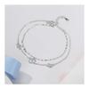 Moonstone Bracelet for Women Popular June Birthstone [Three Hearts] 925 Silver Metal Hypoallergenic Bracelet Heart 2 Chain Chain for Everyday Use
