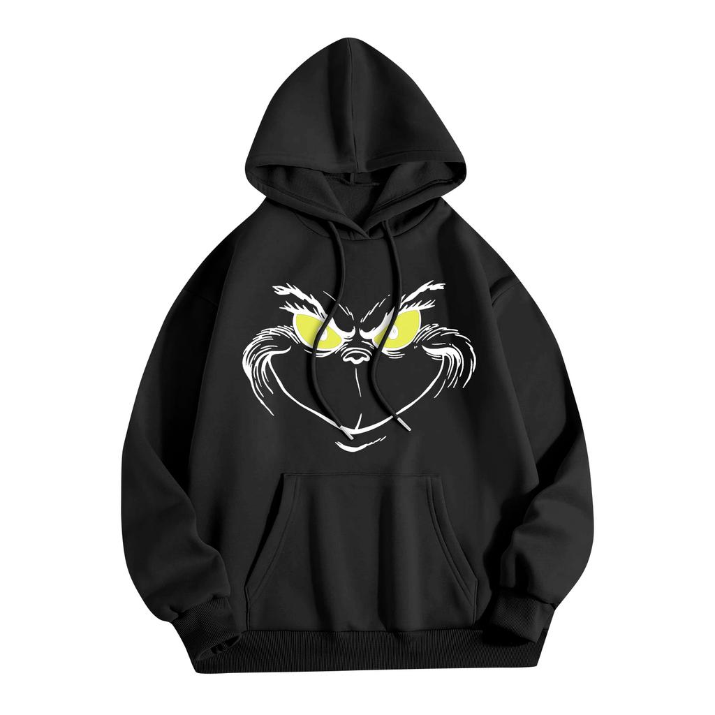 Women's Fashion Christmas Printed Casual Hooded Sweatshirt With Pockets