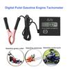 Compteur d'heures de tachymètre de moteur numérique Jauge tachymétrique Inductif Étanche Pour Tronçonneuse Tondeuse 2/4 Temps Essence Moto Marine