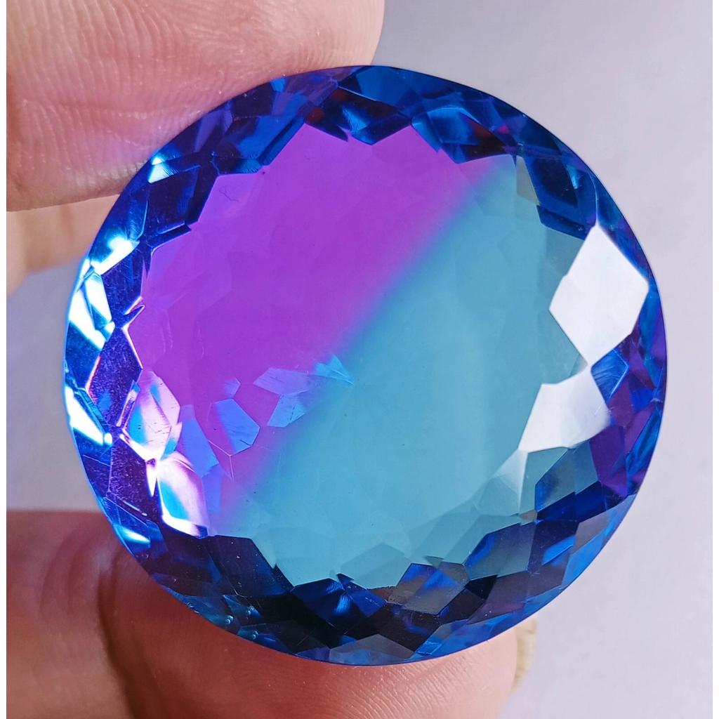 VVS Tourmaline Bi-Color Big Natural Round Cut 90-92 Ct Certified Loose Gemstone