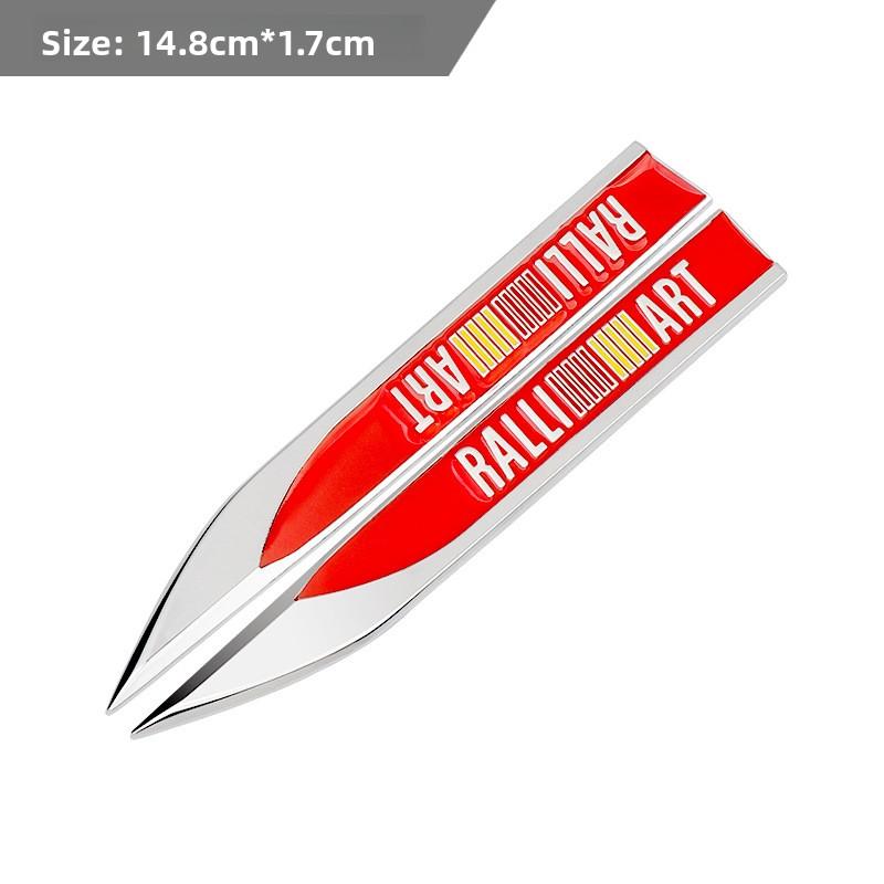 

Car Metal Blade Styling Side Fender Logo Sticker For Mitsubishi Outlander Lancer ASX Eclipse Pajero Delica Triton Attrage Mirage
