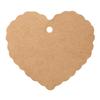 100pcs Heart Shaped Cards Blank Cards Label Kraft Paper Hanging Decoration Hand Gift Hanging Tag DIY Crafts