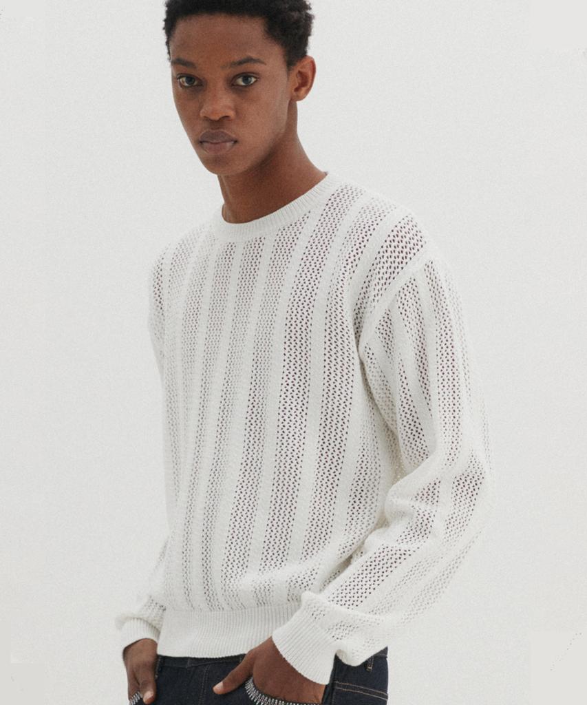 DNSR Mesh Crop Knit White