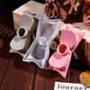 DIY Candle Holder Silicone Mold Bowknot Shape Drop Glue Plaster Mold Handmade Scented Candlestick Base Silicone Mold