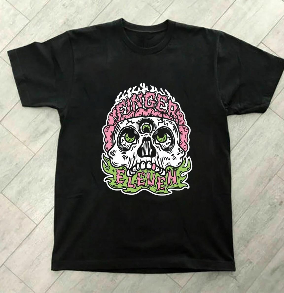 New Finger Eleven Band Rock Music Cotton Black Concert Shirt CL998 L