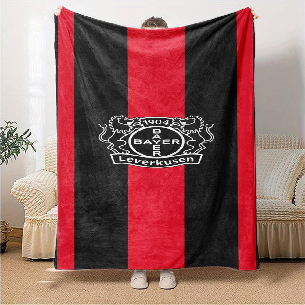Bayer Leverkusen Theme Printed Blanket - Perfect for Couch, Bed, Travel & Outdoor Use | Machine Washable, Cozy & Durable.