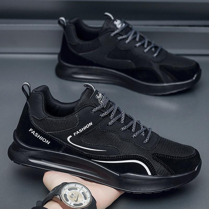 

2025 Новые мужские спортивные туфли износостойкие туфли Форреста Гампа противоскользящие ретро повседневные треккинговые туфли кроссовки для бега обувь для ходьбы 47 чёрный