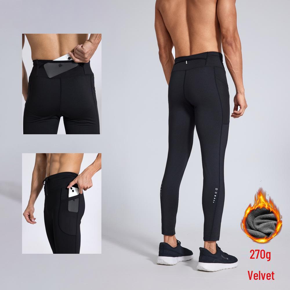 

Fleece-Lined Men s Quick-Dry Compression Training Tights M