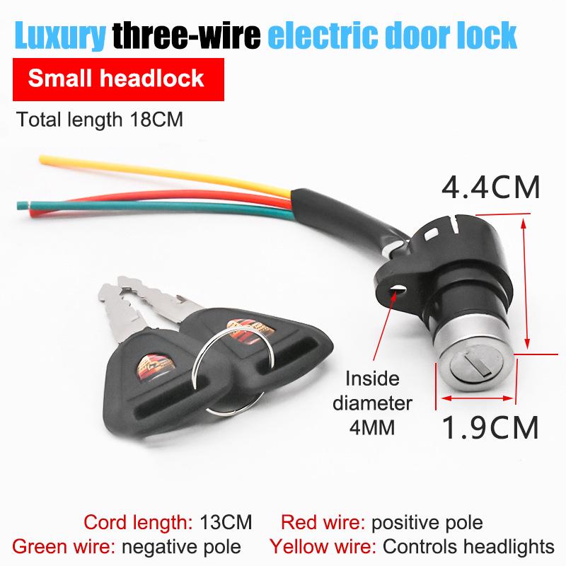 Electric Bicycle Ignition Switch Key Power Lock For Electric Scooter Portable Key Power Lock E-Bike Components Parts