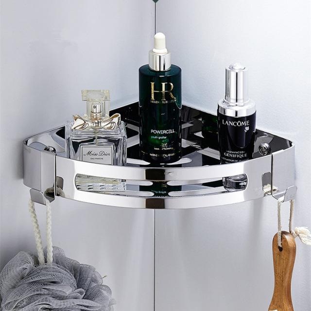 Bathroom Shelf Bath Shower Shelf 304 Stainless Steel Chrome Bathroom Corner shelf Wall Mounted Satin Kitchen Storage holder
