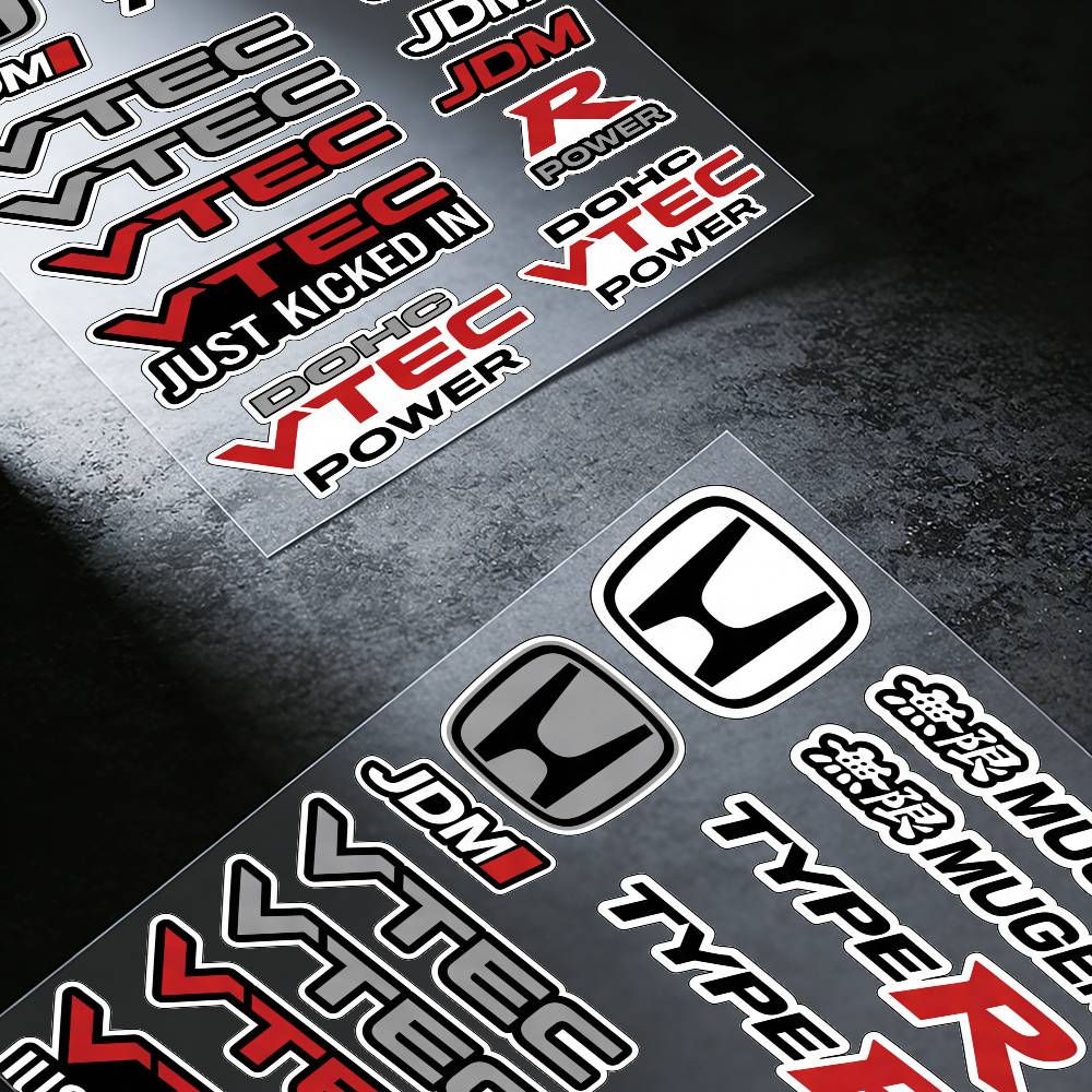 FOR HONDA MUGEN TYPE R VTEC Reflective Motorcycle Stickers Waterproof Vinyl Decals for Motorbike Helmet Fuel Tank Bike