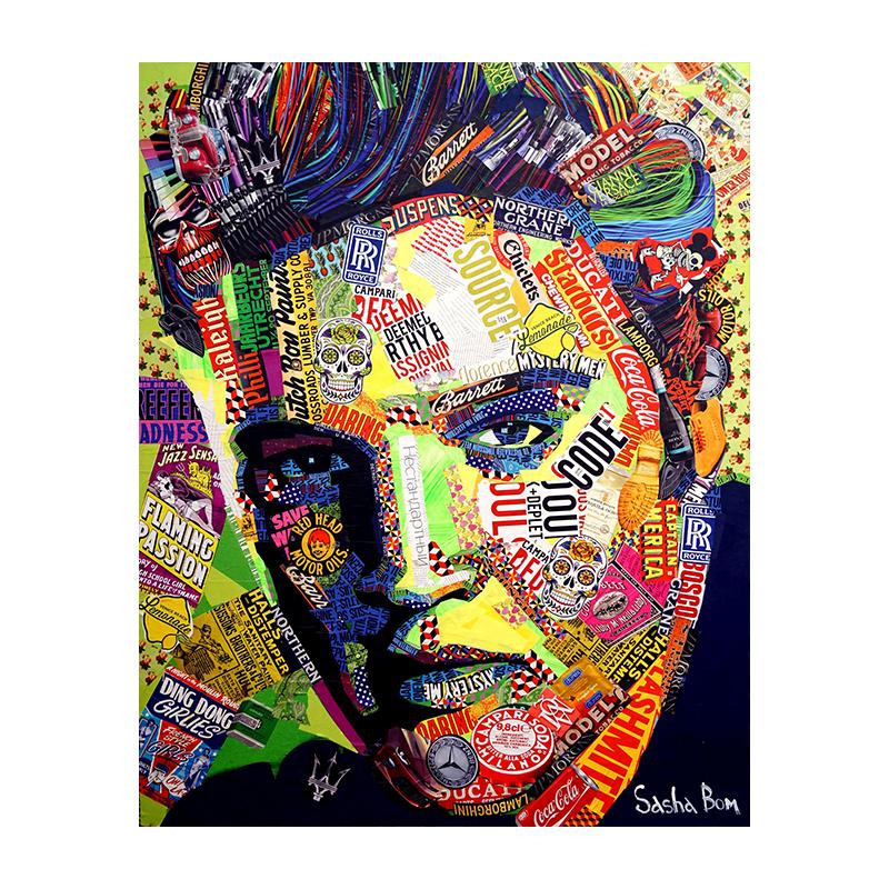 Old Magazine Collage Portrait Painting Print Canvas Poster Modern Abstract Wall Art Colorful Pictures For Living Room Home Decor