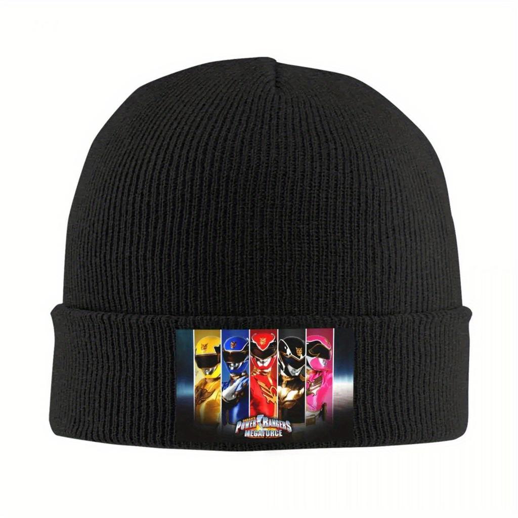 Mighty Morphin Power Ranger Warm Knitted Cap Hip Hop Bonnet Hat Autumn Winter Outdoor Beanies Hats for Men Women Adult