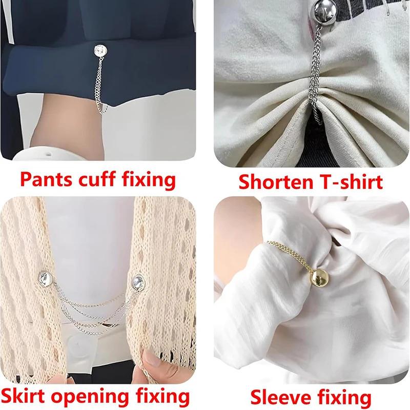4-Piece Magnetic Clothing Clips – Multi-Purpose No-Pin Clips for Hemming, Pants & Women's Garments
